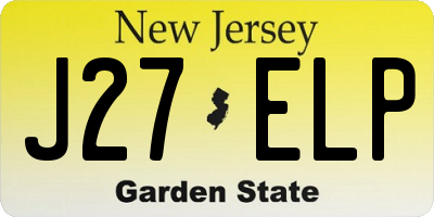 NJ license plate J27ELP