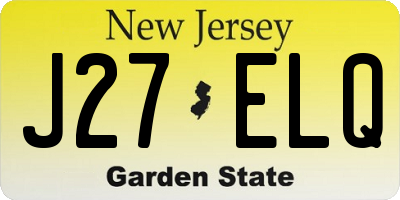 NJ license plate J27ELQ