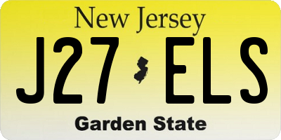 NJ license plate J27ELS
