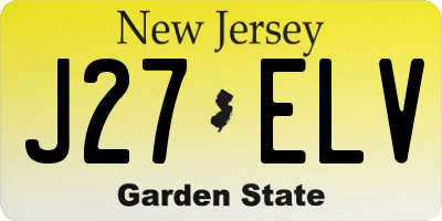 NJ license plate J27ELV