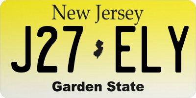 NJ license plate J27ELY