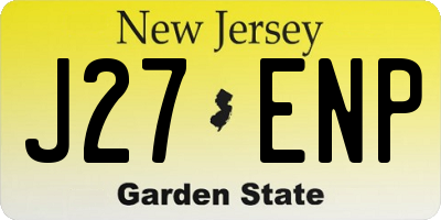 NJ license plate J27ENP