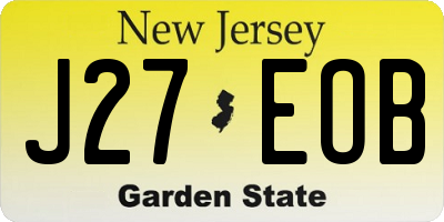 NJ license plate J27EOB
