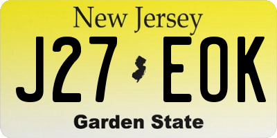 NJ license plate J27EOK