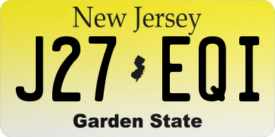 NJ license plate J27EQI