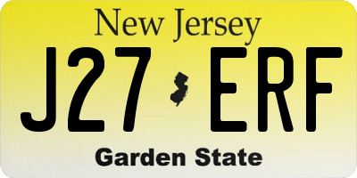 NJ license plate J27ERF