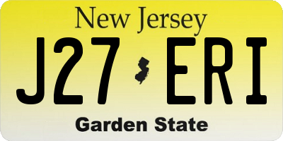 NJ license plate J27ERI