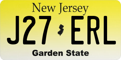 NJ license plate J27ERL