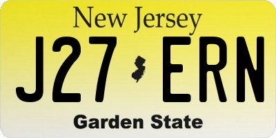 NJ license plate J27ERN