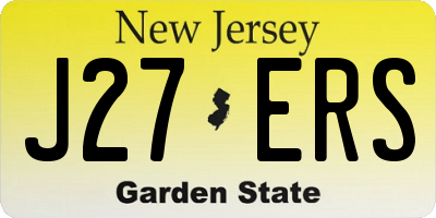 NJ license plate J27ERS