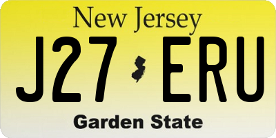NJ license plate J27ERU