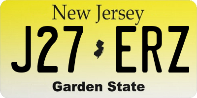 NJ license plate J27ERZ