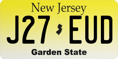 NJ license plate J27EUD