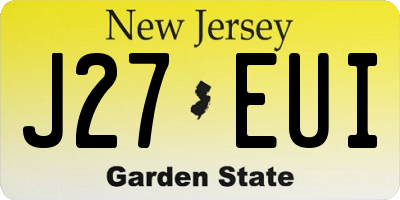 NJ license plate J27EUI