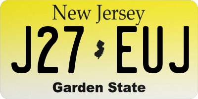 NJ license plate J27EUJ