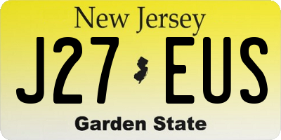 NJ license plate J27EUS