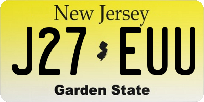 NJ license plate J27EUU