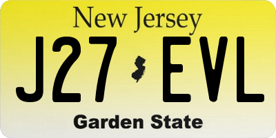 NJ license plate J27EVL
