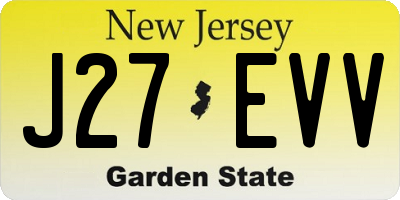 NJ license plate J27EVV