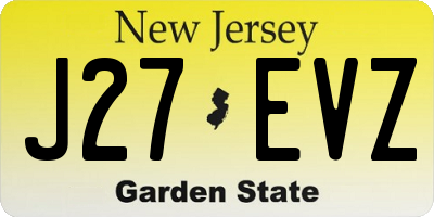 NJ license plate J27EVZ