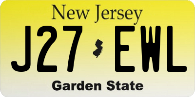 NJ license plate J27EWL