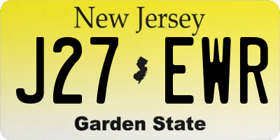 NJ license plate J27EWR