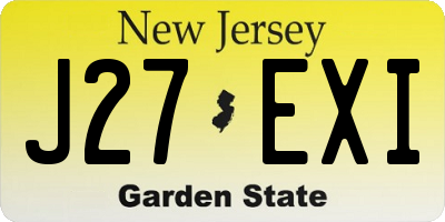 NJ license plate J27EXI