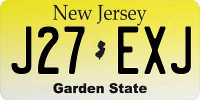 NJ license plate J27EXJ