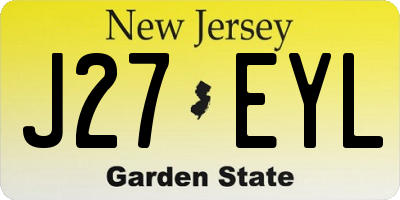NJ license plate J27EYL