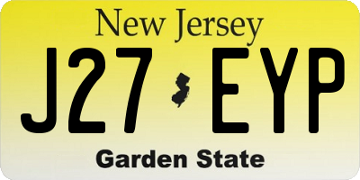 NJ license plate J27EYP