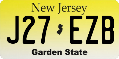 NJ license plate J27EZB