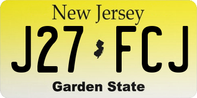 NJ license plate J27FCJ