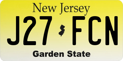 NJ license plate J27FCN