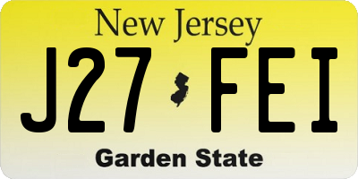NJ license plate J27FEI