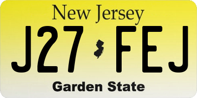 NJ license plate J27FEJ