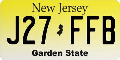 NJ license plate J27FFB