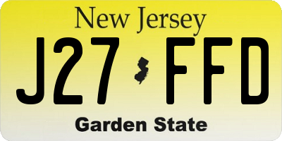 NJ license plate J27FFD