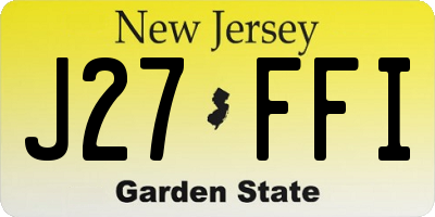 NJ license plate J27FFI