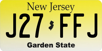 NJ license plate J27FFJ