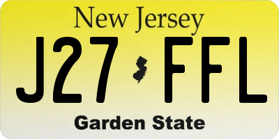 NJ license plate J27FFL