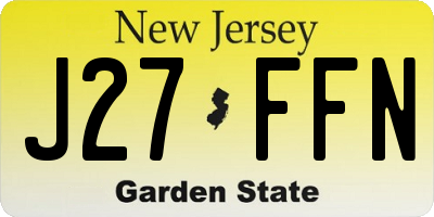 NJ license plate J27FFN