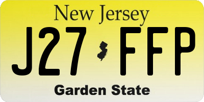 NJ license plate J27FFP