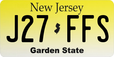 NJ license plate J27FFS