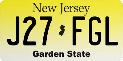 NJ license plate J27FGL