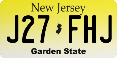 NJ license plate J27FHJ