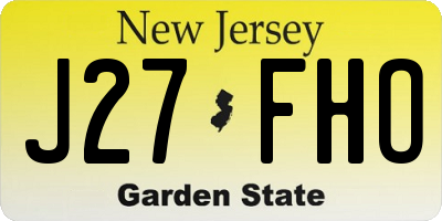 NJ license plate J27FHO