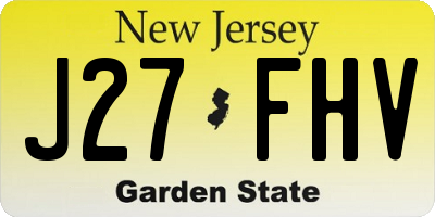 NJ license plate J27FHV