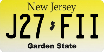 NJ license plate J27FII