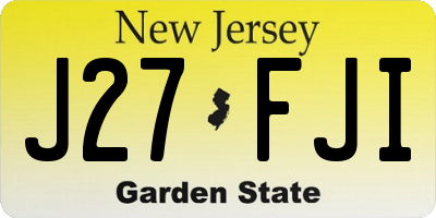 NJ license plate J27FJI