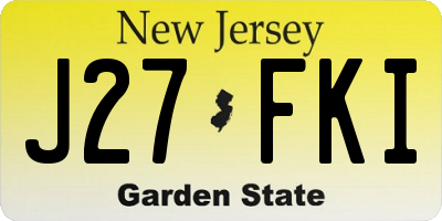 NJ license plate J27FKI